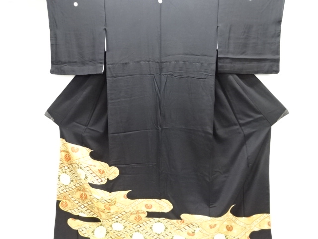 JAPANESE KIMONO / TOMESODE / EMBROIDERY / EGASUMI PATTERN